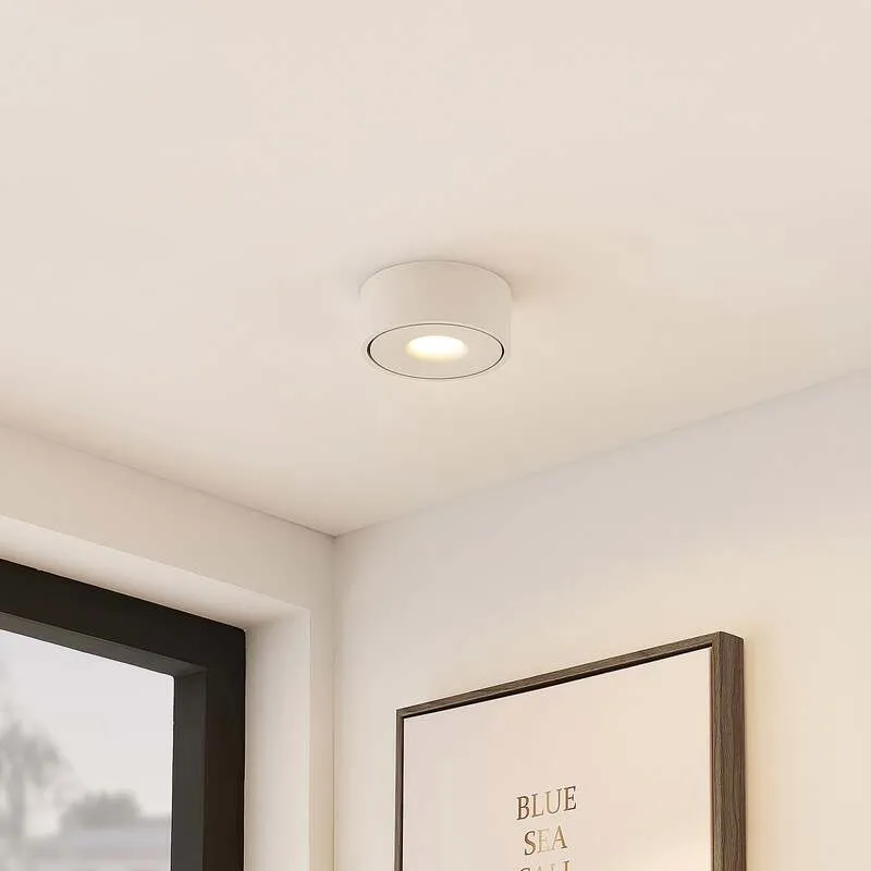 B-Ware Arcchio Deckenlampe LED Leuchte Rotari dimmbar warmweiß Ø12cm Aluminium weiß