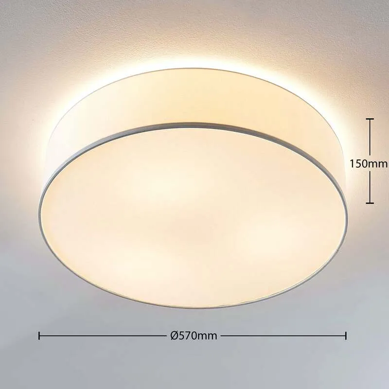 B-Ware Lindby Deckenlampe Gordana LED Lampe Leuchte dimmbar weiß Ø57cm 15cm hoch