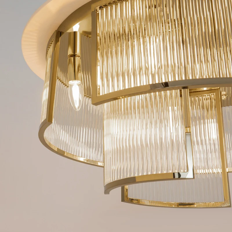 B-Ware Maytoni Deckenleuchte Frame 9-flammig LED Hängelampe Lampe dimmbar gold klar