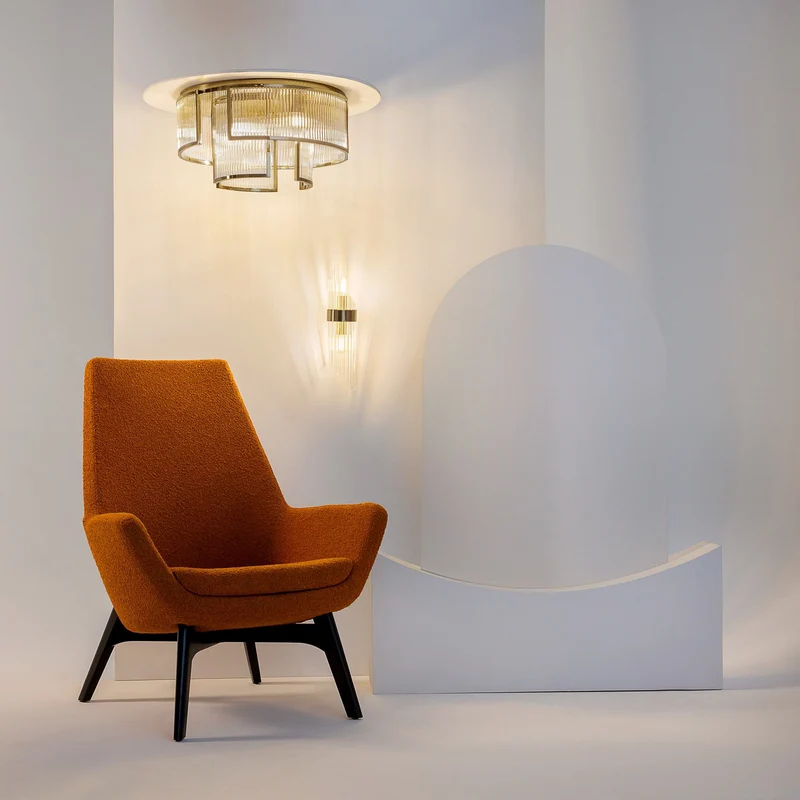 B-Ware Maytoni Deckenleuchte Frame 9-flammig LED Hängelampe Lampe dimmbar gold klar