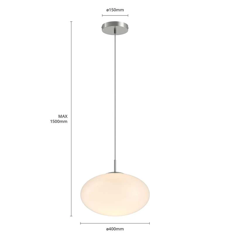 B-Ware Lindby Hängeleuchte Sonika LED Pendelleuchte Lampe dimmbar nickel Ø40cm 24cm