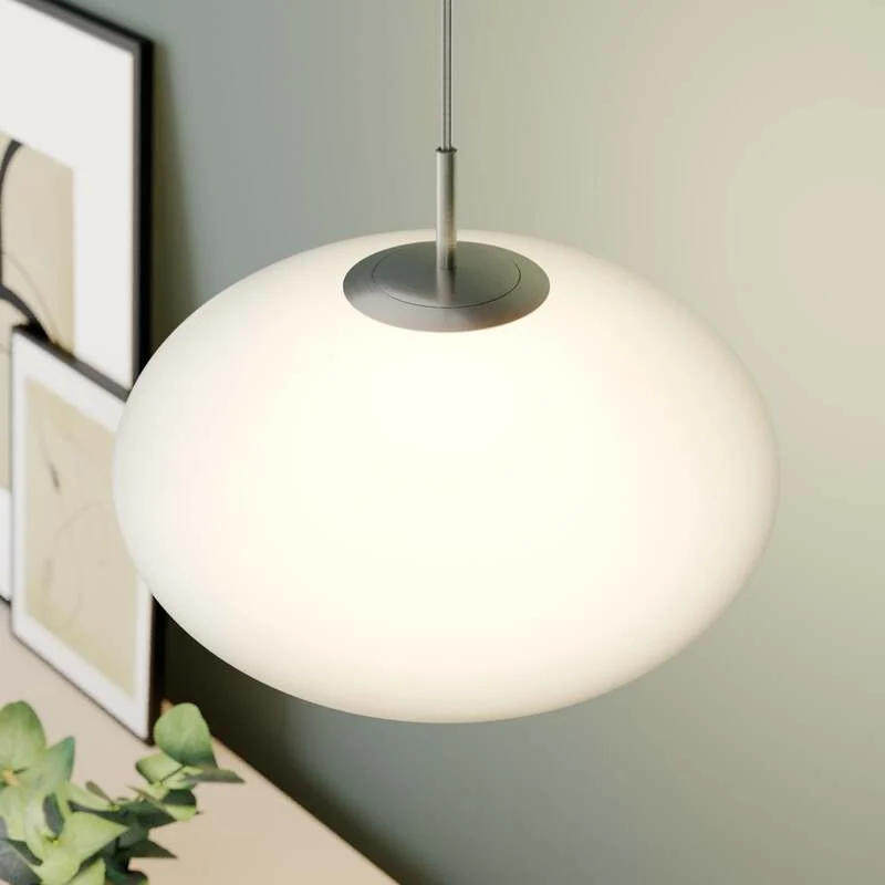 B-Ware Lindby Hängeleuchte Sonika LED Pendelleuchte Lampe dimmbar nickel Ø40cm 24cm