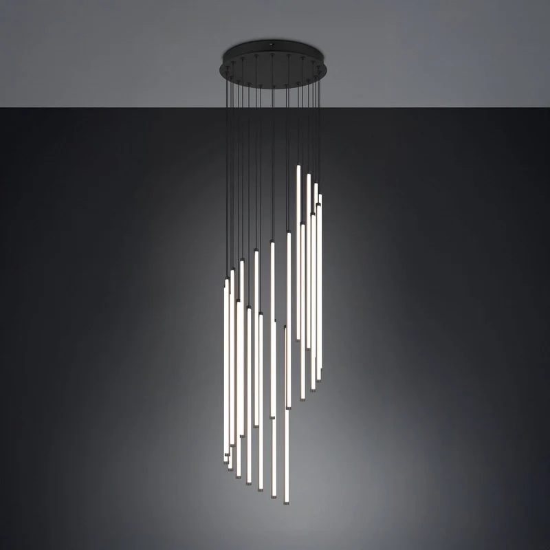 B-Ware Trio Lighting Hängelampe Pendelleuchte LED schwarz Metall Baxter dimmbar