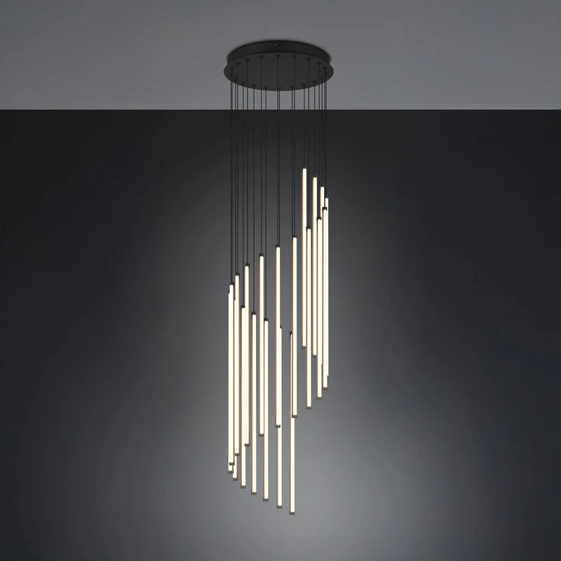 B-Ware Trio Lighting Hängelampe Pendelleuchte LED schwarz Metall Baxter dimmbar