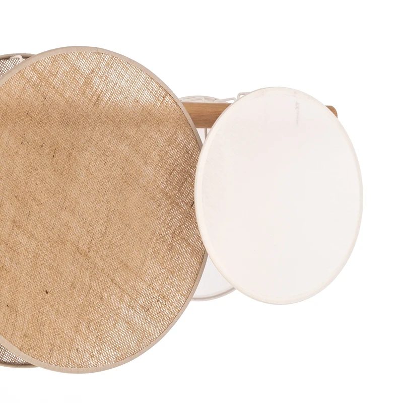 B-Ware TK Lighting Hängelampe Pendelleuchte Pulse Juteschirme naturbraun weiß 5-flg