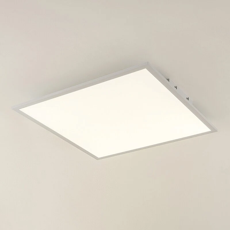 B-Ware Lindby LED Panel Deckenleuchte Raumbeleuchtung Quais Aluminiumrahmen Weiß quadra