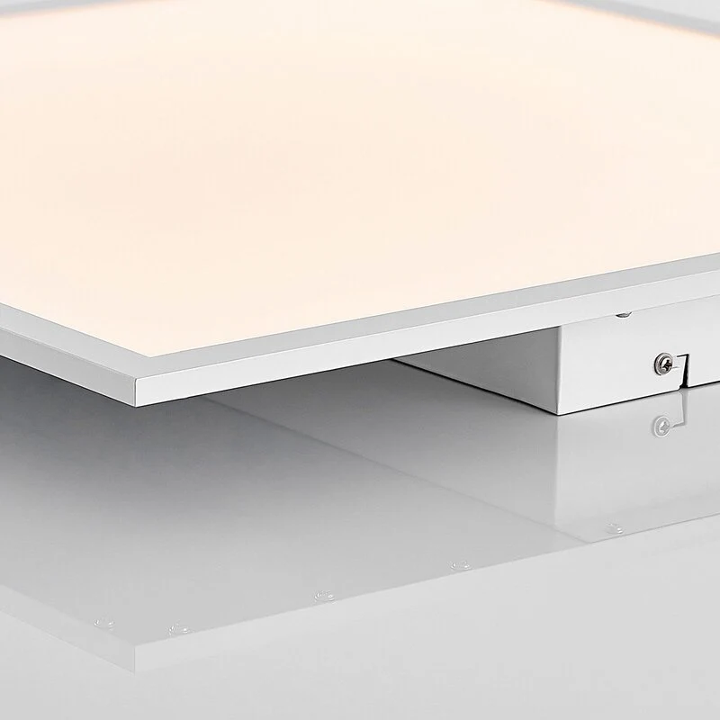 B-Ware Lindby LED Panel Deckenleuchte Raumbeleuchtung Quais Aluminiumrahmen Weiß quadra
