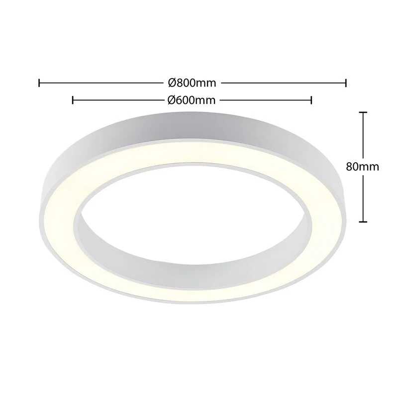 B-Ware Arcchio Deckenleuchte Lampe LED weiß Ring Licht Aluminium Kunststoff CCT dimmbar