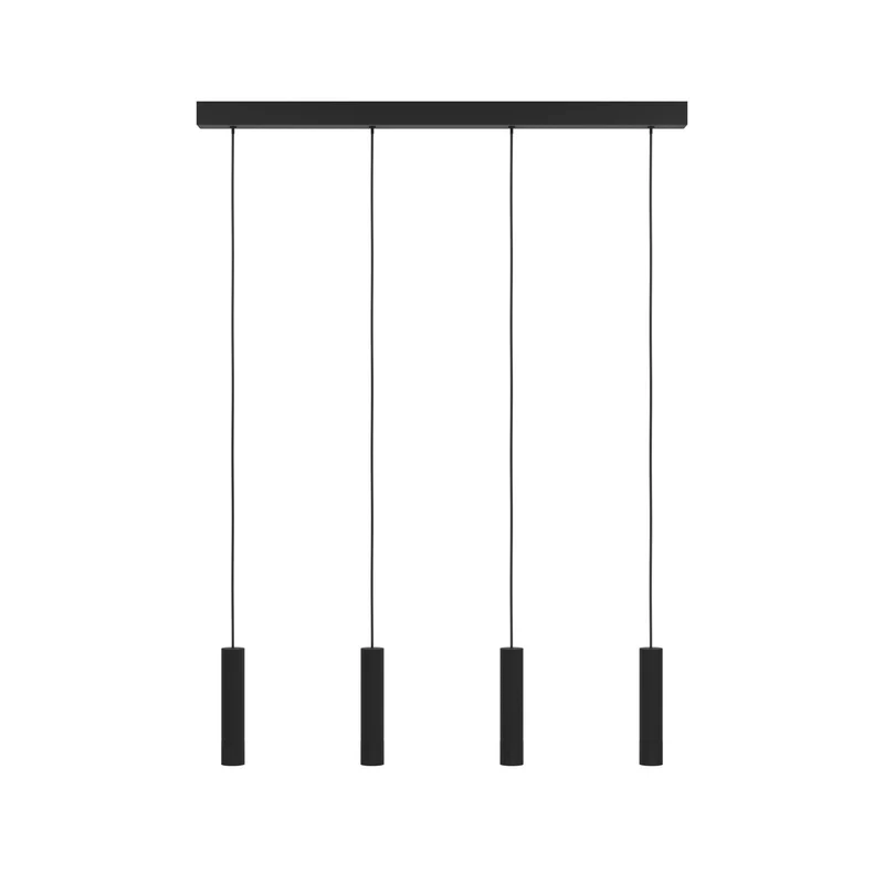 B-Ware EGLO LED Pendellampe Hängeleuchte Almudaina schwarz Länge 84 cm 4 flammig La285