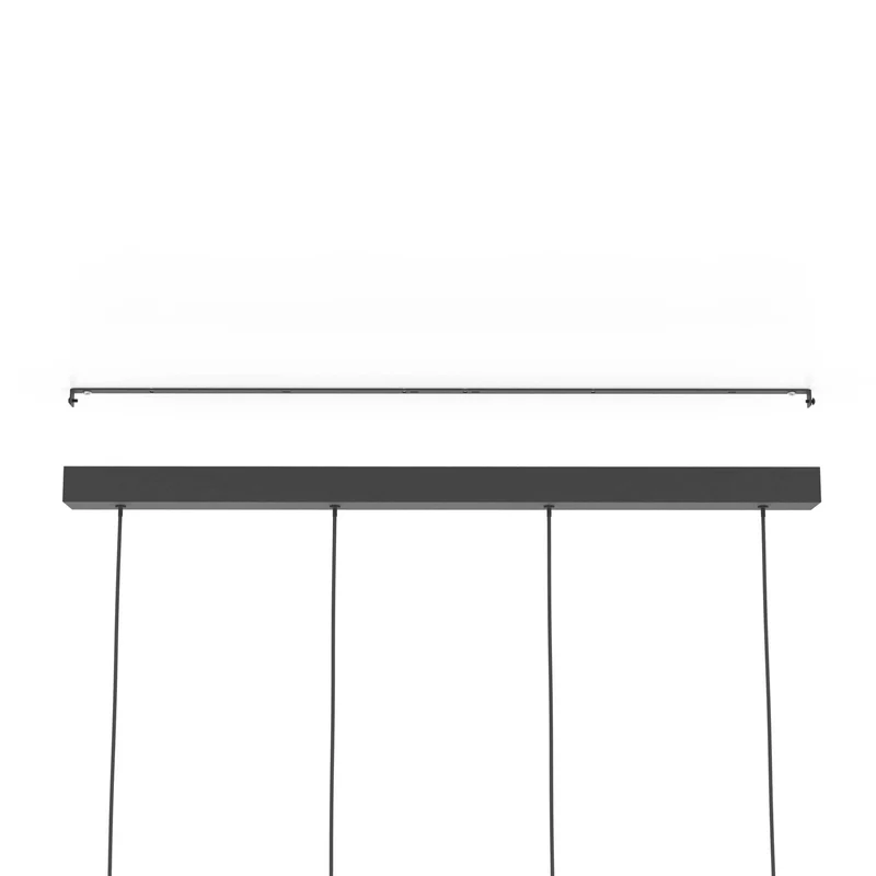 B-Ware EGLO LED Pendellampe Hängeleuchte Almudaina schwarz Länge 84 cm 4 flammig La285