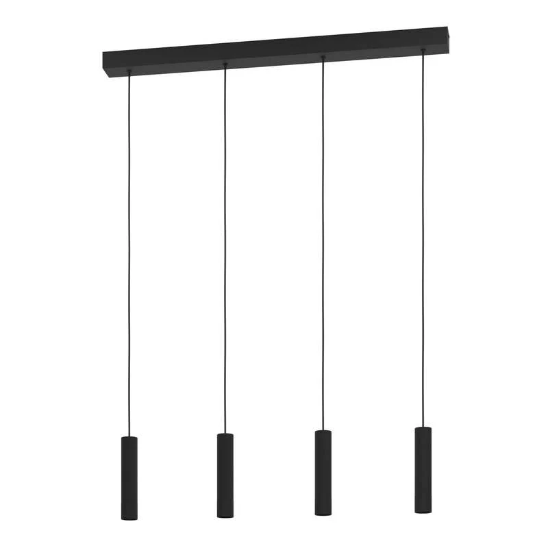 B-Ware EGLO LED Pendellampe Hängeleuchte Almudaina schwarz Länge 84 cm 4 flammig La285