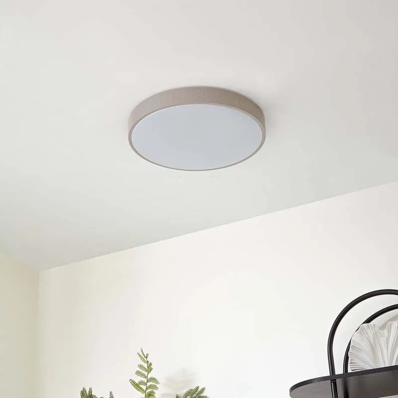 B-Ware Lindby Deckenleuchte Deckenlampe LED Zylo beige dimmbar Kunststoff Metall 49 cm