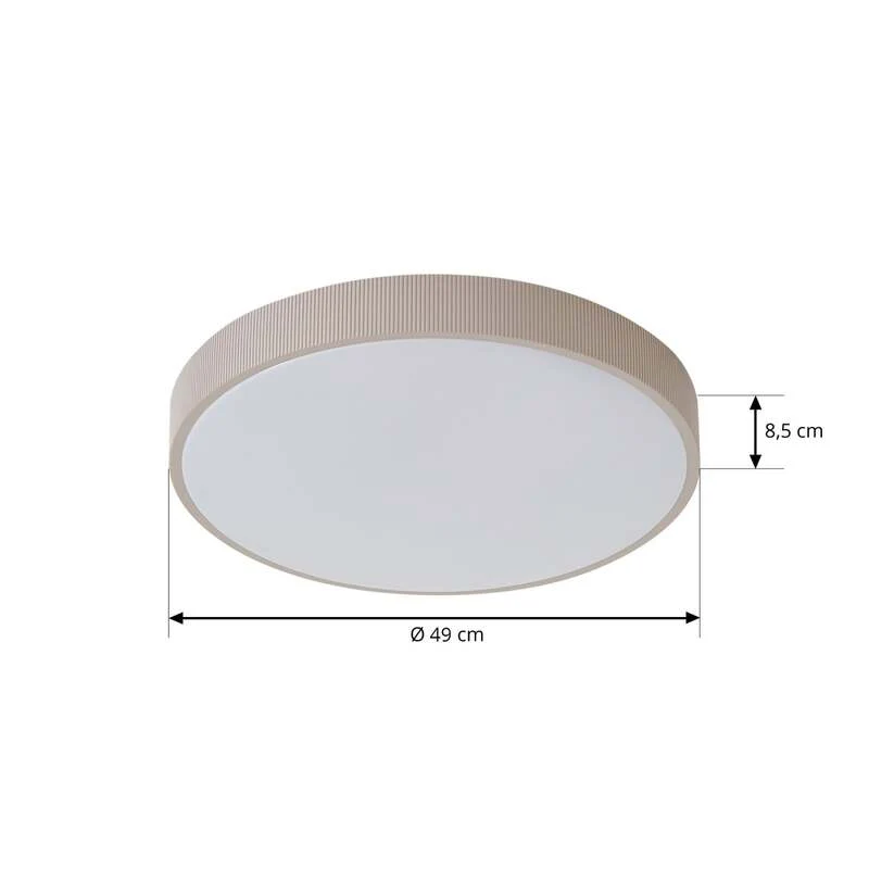 B-Ware Lindby Deckenleuchte Deckenlampe LED Zylo beige dimmbar Kunststoff Metall 49 cm