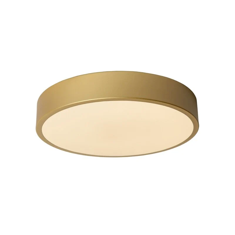 B-Ware Lucide Deckenleuchte Lamp Unar LED gold matt Metall Acryl 30 cm dimmbar
