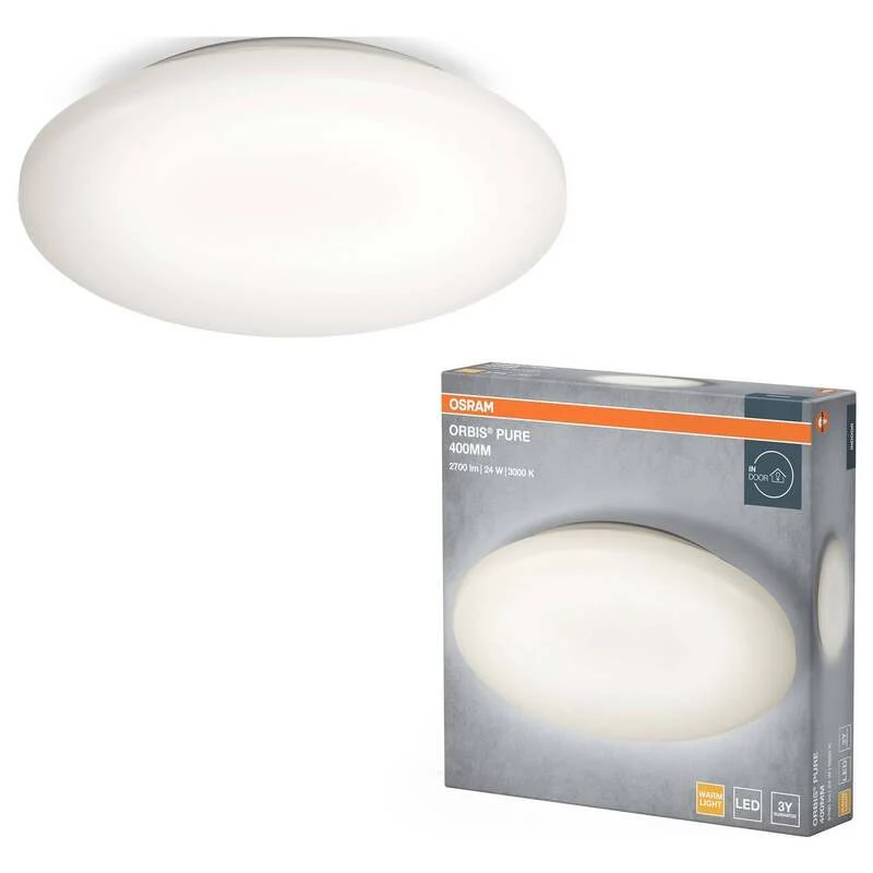 B-Ware OSRAM Orbis Pure 400mm LED Leuchte 24W 3000K Warmweiß Aluminium Weiß