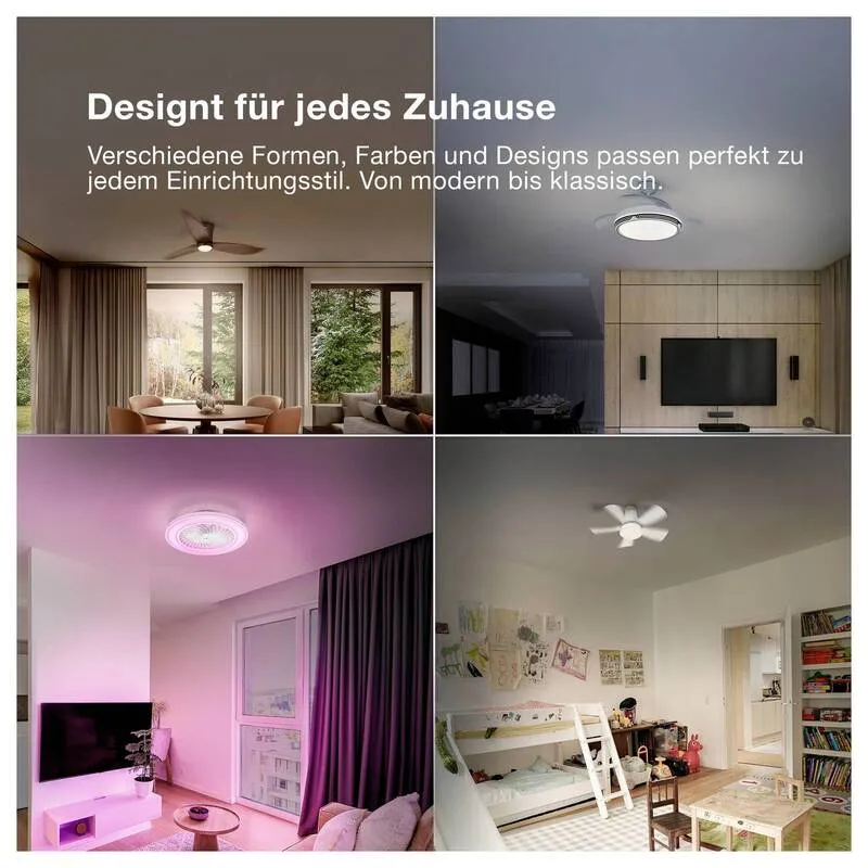 B-Ware OSRAM Deckenventilator Leste 445mm LED Ventilator dimmbar Fernbedienung weiß