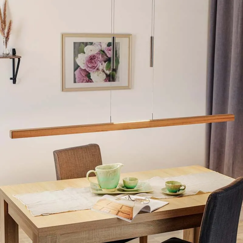 B-Ware HerzBlut Hängelampe Leonora LED Hängeleuchte Pendellampe dimmbar natur 160cm