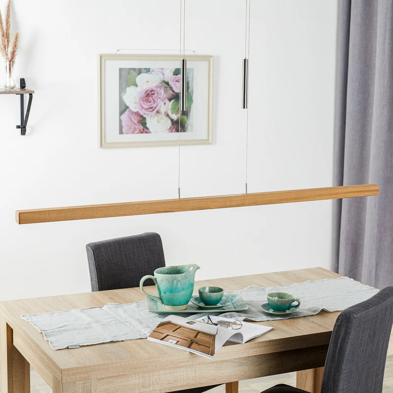 B-Ware HerzBlut Hängelampe Leonora LED Hängeleuchte Pendellampe dimmbar natur 160cm