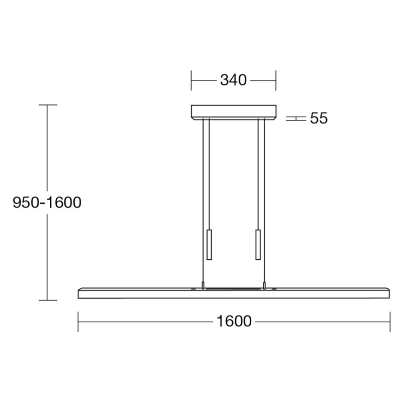B-Ware HerzBlut Hängelampe Leonora LED Hängeleuchte Pendellampe dimmbar natur 160cm