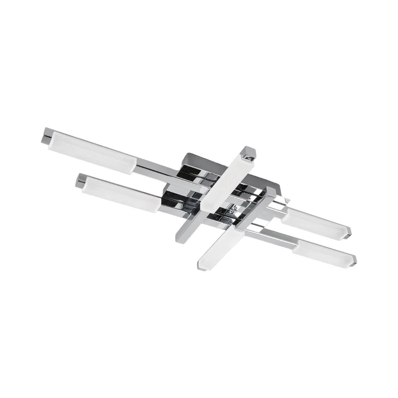 B-Ware Lindby Deckenlampe Patrik LED Leuchte 6-flammig chrom IP44 62x30cm weiß