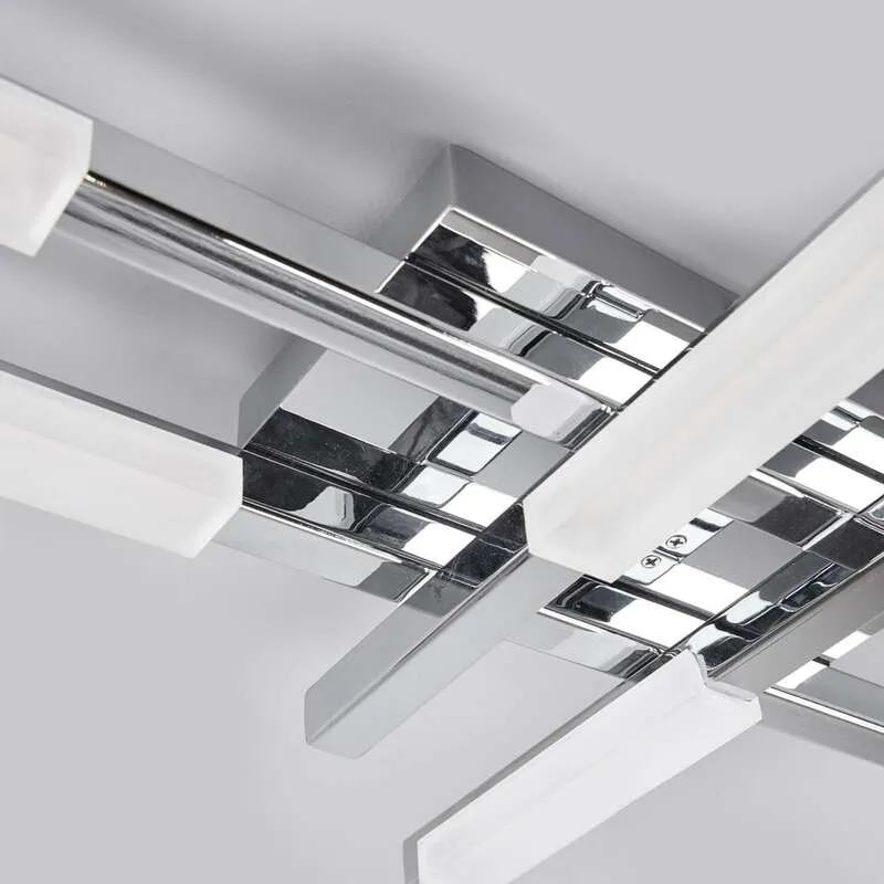 B-Ware Lindby Deckenlampe Patrik LED Leuchte 6-flammig chrom IP44 62x30cm weiß