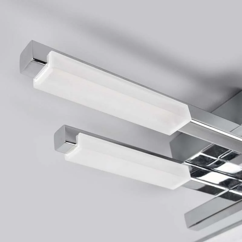 B-Ware Lindby Deckenlampe Patrik LED Leuchte 6-flammig chrom IP44 62x30cm weiß