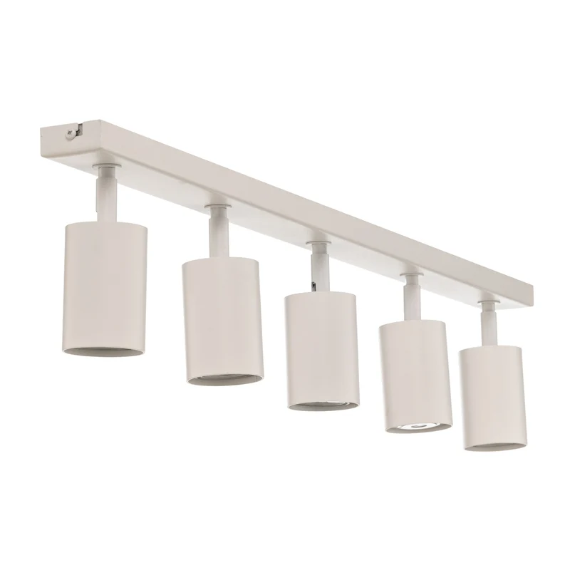 B-Ware Deckenstrahler Zoom 5-flammig LED dimmbar Stahl weiß 80cm 6cm Höhe 16cm
