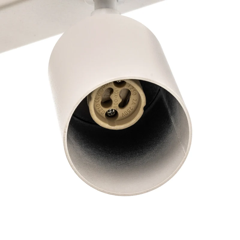B-Ware Deckenstrahler Zoom 5-flammig LED dimmbar Stahl weiß 80cm 6cm Höhe 16cm