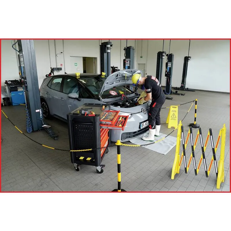 B-Ware KS Tools Werkstattwagen schwarz rot Handwerkzeugwagen Werkzeugwagen 87kg 164-tlg