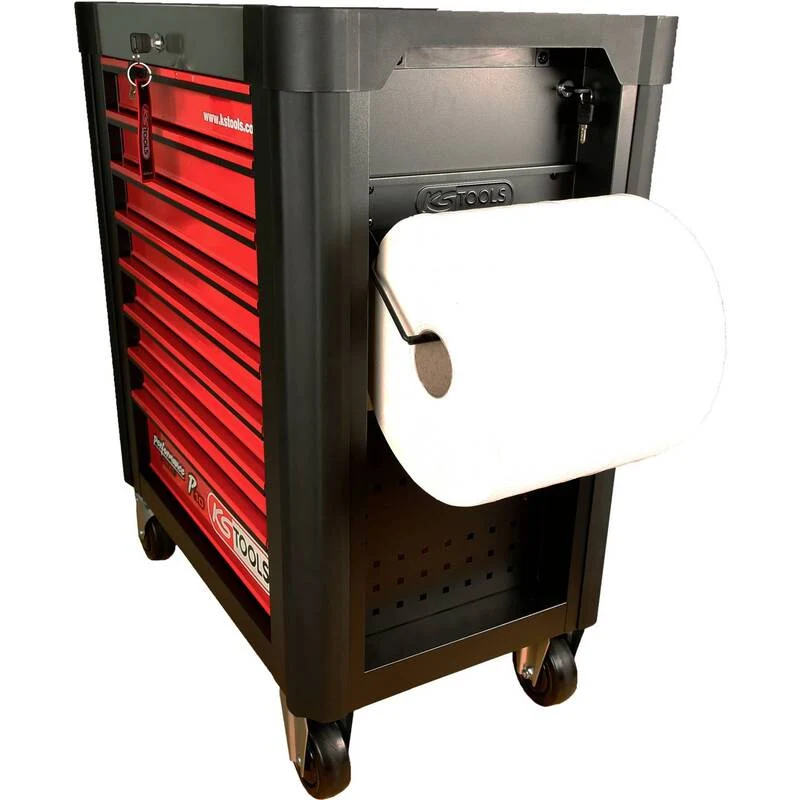 B-Ware KS Tools Werkstattwagen schwarz rot Handwerkzeugwagen Werkzeugwagen 87kg 164-tlg