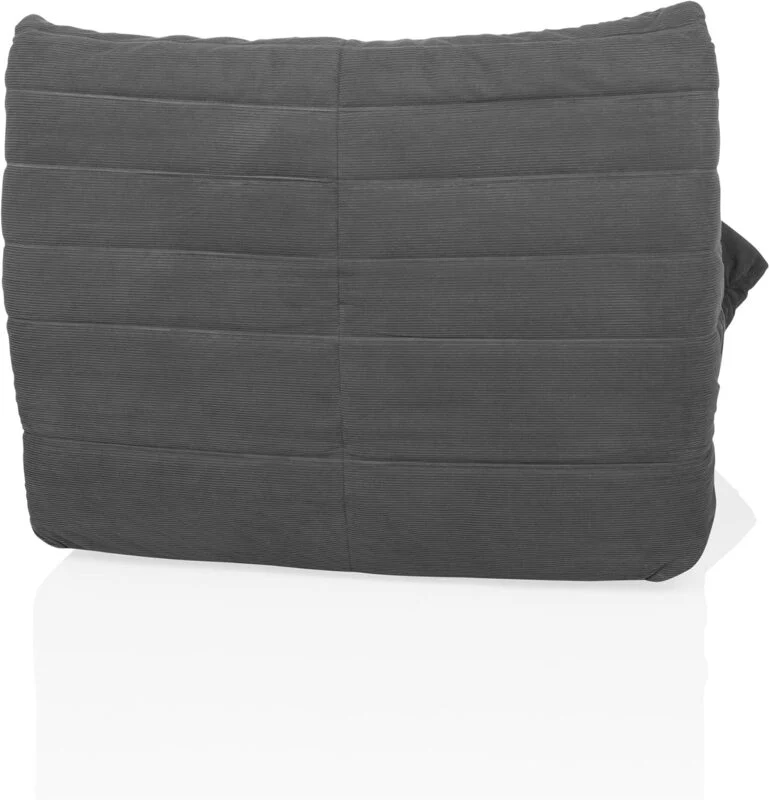 B-Ware hjh LIVING Sitzsack Bodensofa SITZOLO Dunkelgrau 100x90x72 cm tragbar bequem