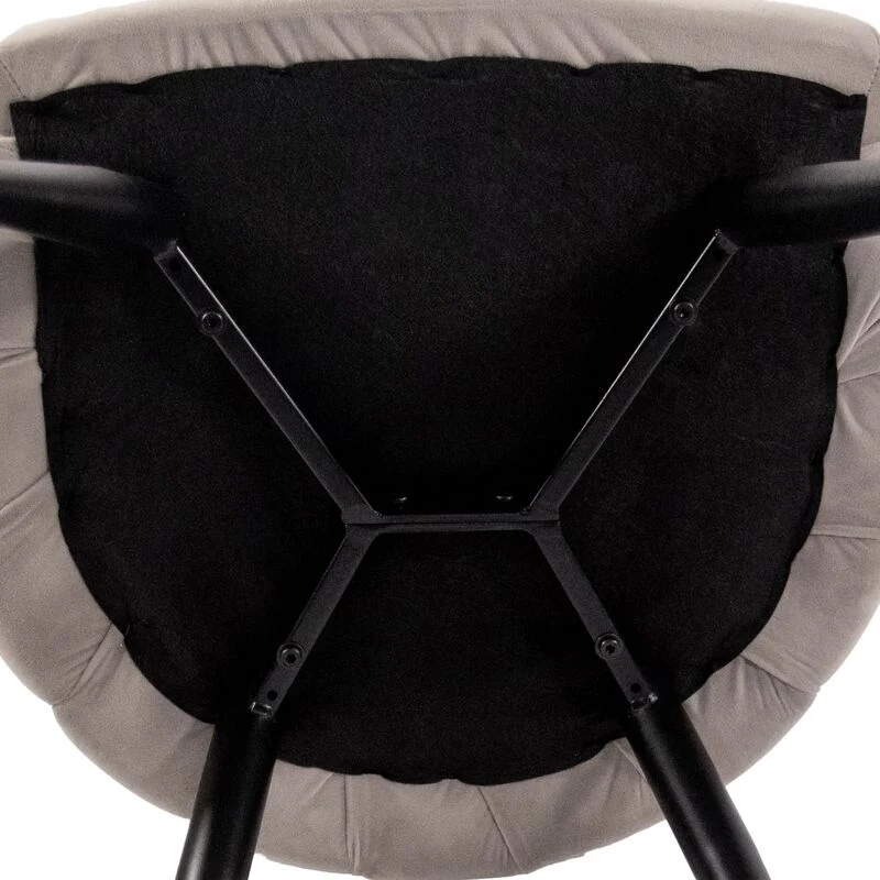 B-Ware hjh LIVING SCALLORE Esszimmerstuhl Muscheloptik Grau gepolstert 84cm hoch