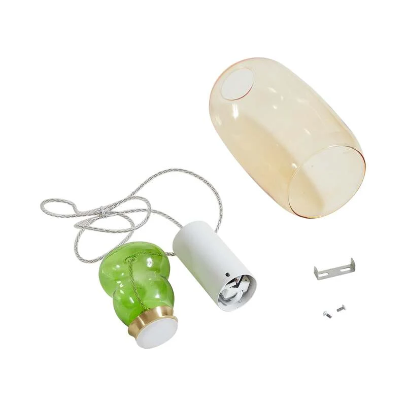 B-Ware Lucande Hängelampe Hängeleuchte Fay LED Pendelleuchte Lampe gelb grün Ø 15 cm