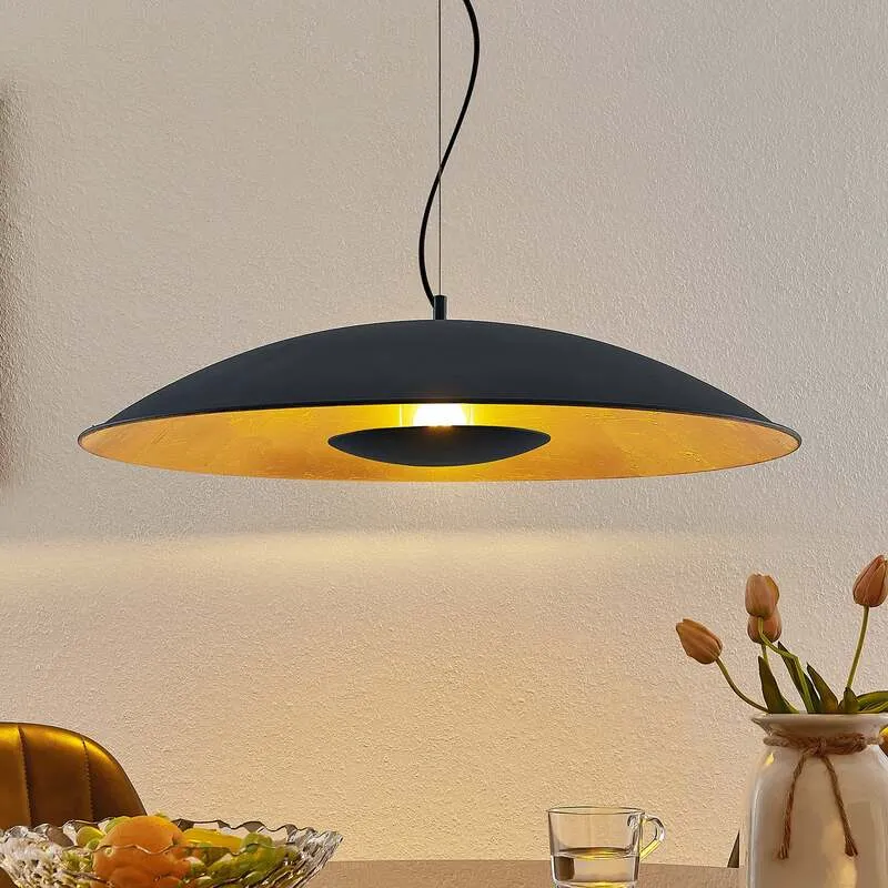 B-Ware Lindby Hängelampe Hängeleuchte Narisara LED Pendelleuchte dimmbar schwarz-gold