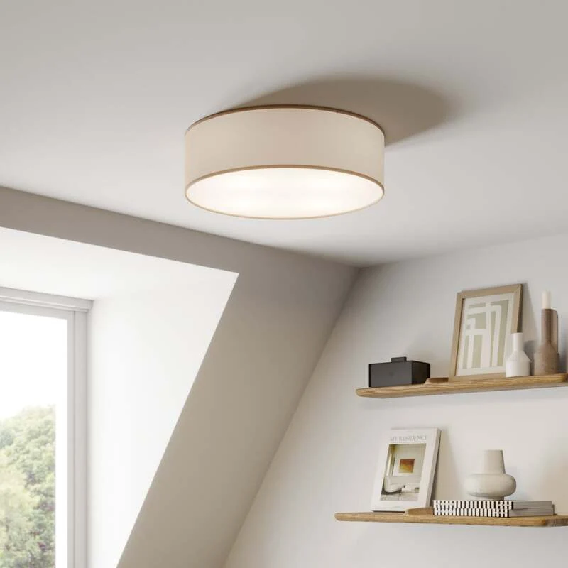 B-Ware TK-Lighting Deckenleuchte Rondo LED Lampe dimmbar beige Ø45cm 4-flammig Metall