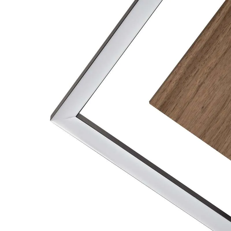 B-Ware Lucande Deckenleuchte Vectra LED Lampe dimmbar Holz schwarz 50x50cm 3000K