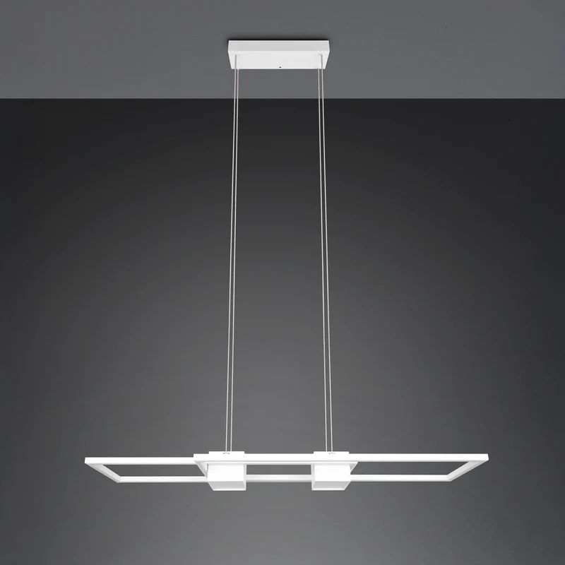 B-Ware TRIO LIGHTING Hängeleuchte Albany LED dimmbar weiß 100x28cm Alu Fernbedienung