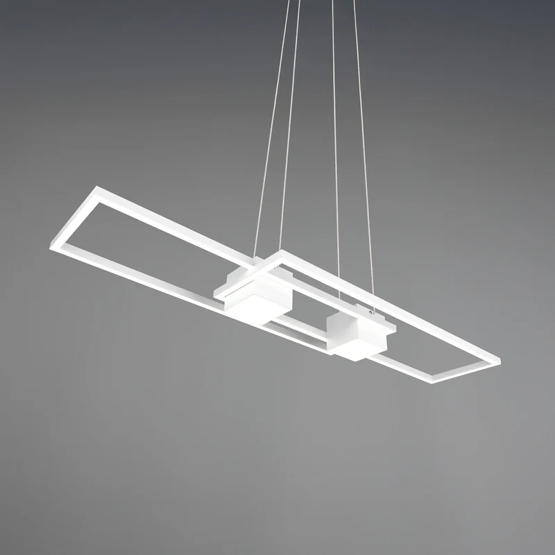 B-Ware TRIO LIGHTING Hängeleuchte Albany LED dimmbar weiß 100x28cm Alu Fernbedienung