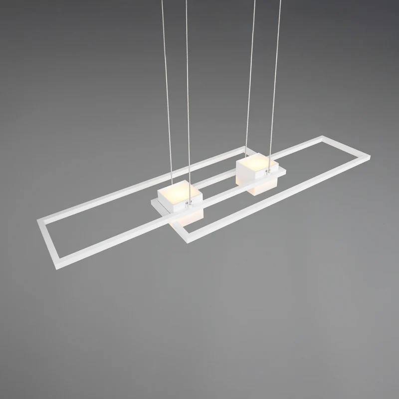 B-Ware TRIO LIGHTING Hängeleuchte Albany LED dimmbar weiß 100x28cm Alu Fernbedienung