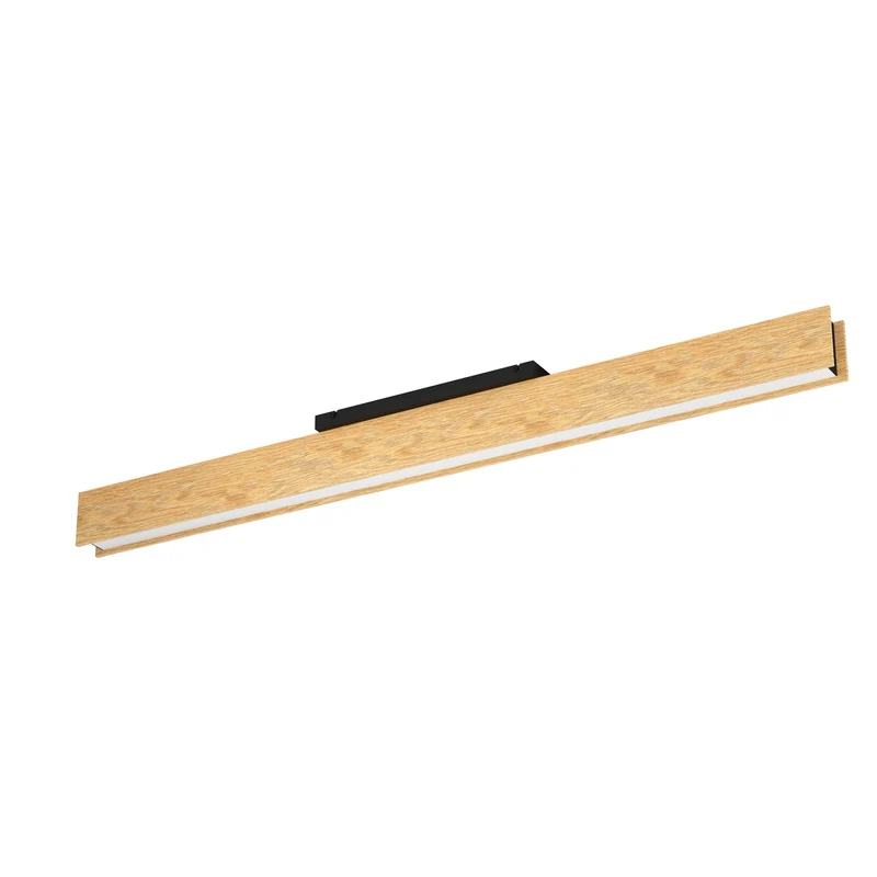B-Ware Smart-ZIG-LED-Deckenlampe Anchorena-Z 123 cm RGB CCT dimmbar Eglo Holz