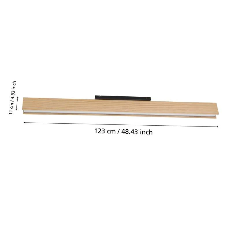 B-Ware Smart-ZIG-LED-Deckenlampe Anchorena-Z 123 cm RGB CCT dimmbar Eglo Holz