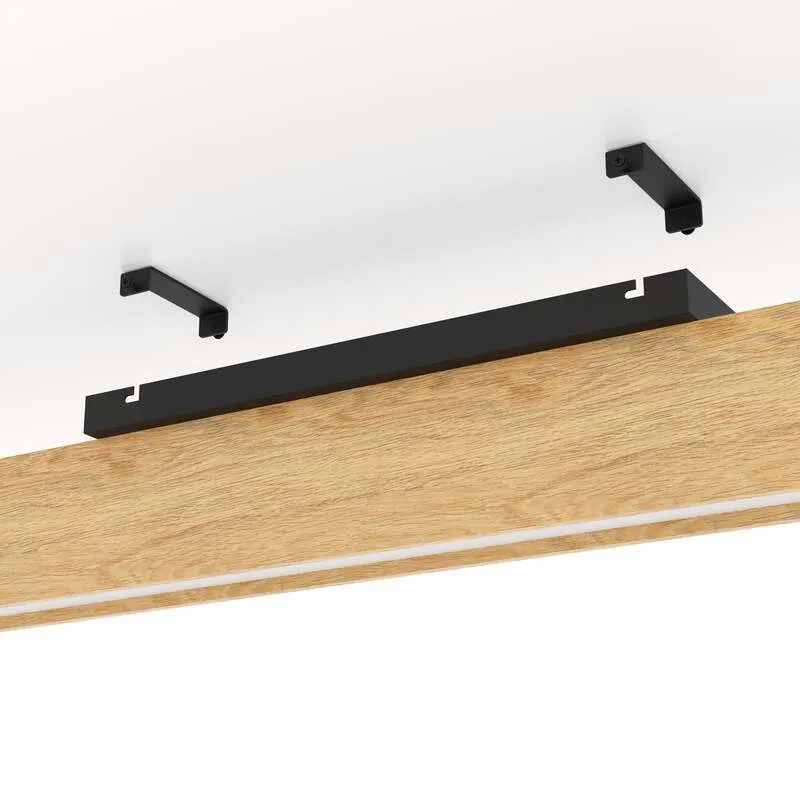 B-Ware Smart-ZIG-LED-Deckenlampe Anchorena-Z 123 cm RGB CCT dimmbar Eglo Holz