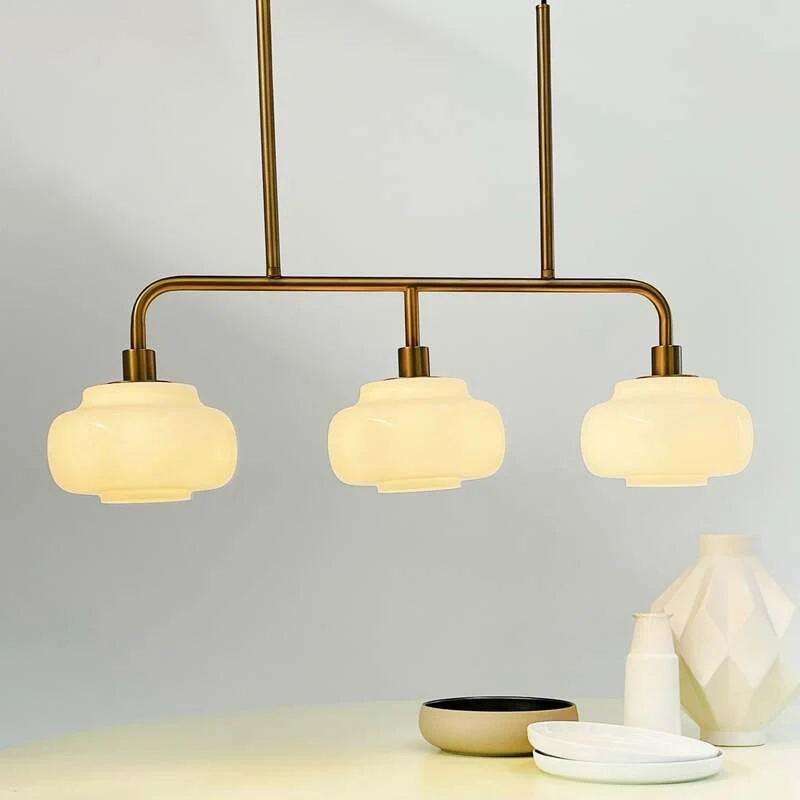 B-Ware Dyberg Larsen Pendellampe Ossett LED Hängelampe dimmbar bronze 80cm 3-flammig