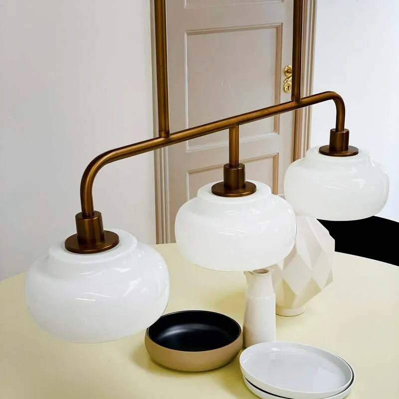 B-Ware Dyberg Larsen Pendellampe Ossett LED Hängelampe dimmbar bronze 80cm 3-flammig