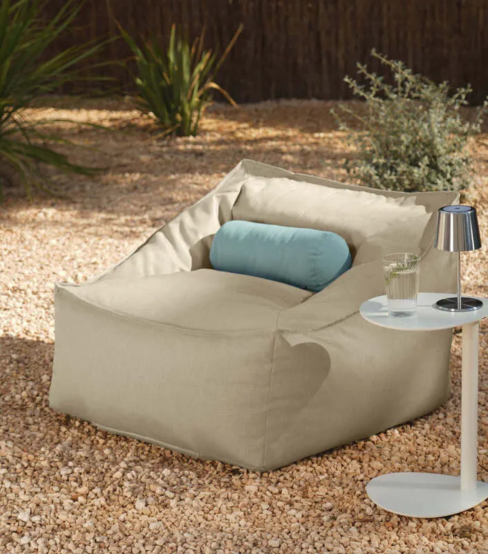 B-Ware mokebo Sitzsack Sessel Outdoor Der Sunnyboy Sandfarben Outdoorstoff strukturiert
